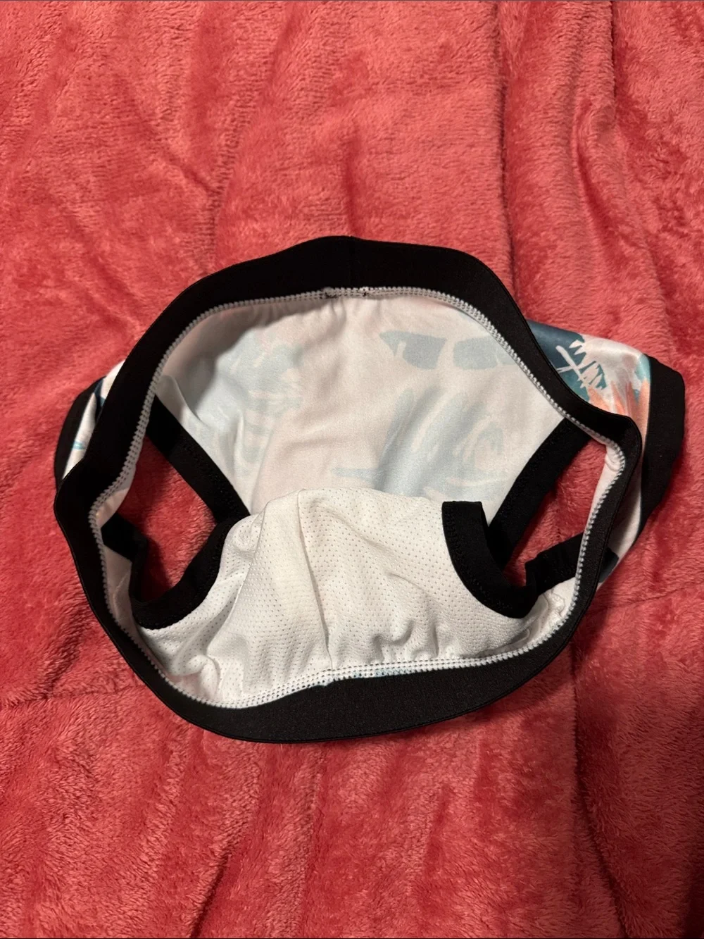 Men's Floral Print Briefs with Black Trim